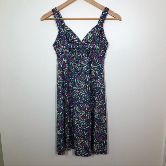 Patagonia  Minette Floral Geometric Dress in Blue, Yellow, & Pink Size XS - Picture 7 of 8